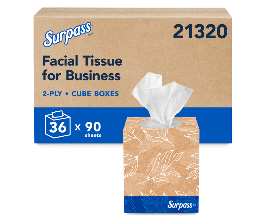 Kleenex® Comfort Touch™ 2-Ply Facial Tissue Cube (90 Tissues/Box